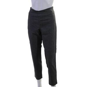 Fabrizio Gianni Womens Tapered Straight Leg Slide On Pants Gray Size 12